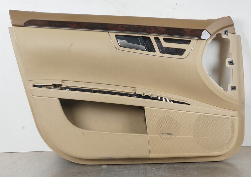 10-13 Mercedes W221 S450 S550 Front Left Driver Side Door Panel Tan OEM