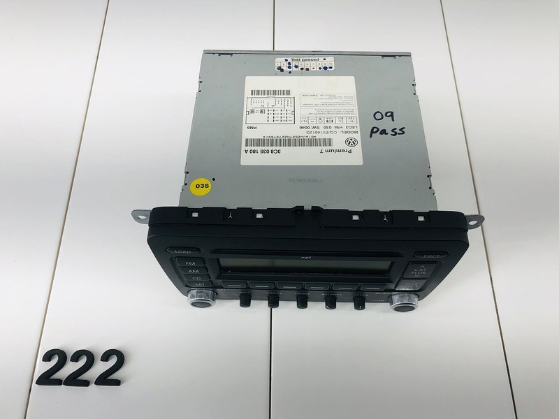 09-12 VOLKSWAGEN CC FRONT CENTER CD RADIO RECEIVER CONTROL MODULE W/ SWITCH OEM