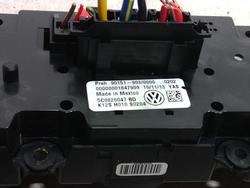 2014 VW Jetta A/C Selector Switch OEM Black 465544 - 131K Miles