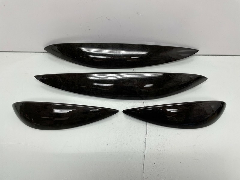 04-10 BMW E63 E64 DOOR PANEL WOOD TRIM MOLDING SET OEM