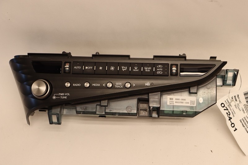 2019-2021 LEXUS ES300H A/C CLIMATE TEMPERATURE & RADIO CONTROL PANEL OEM