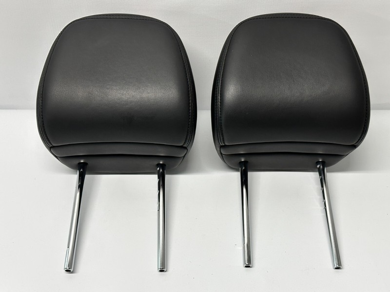 🟢 OEM FRONT LEFT/ RIGHT HEADREST SET BLACK LEATHER FOR INFINITI Q50 2014-2020