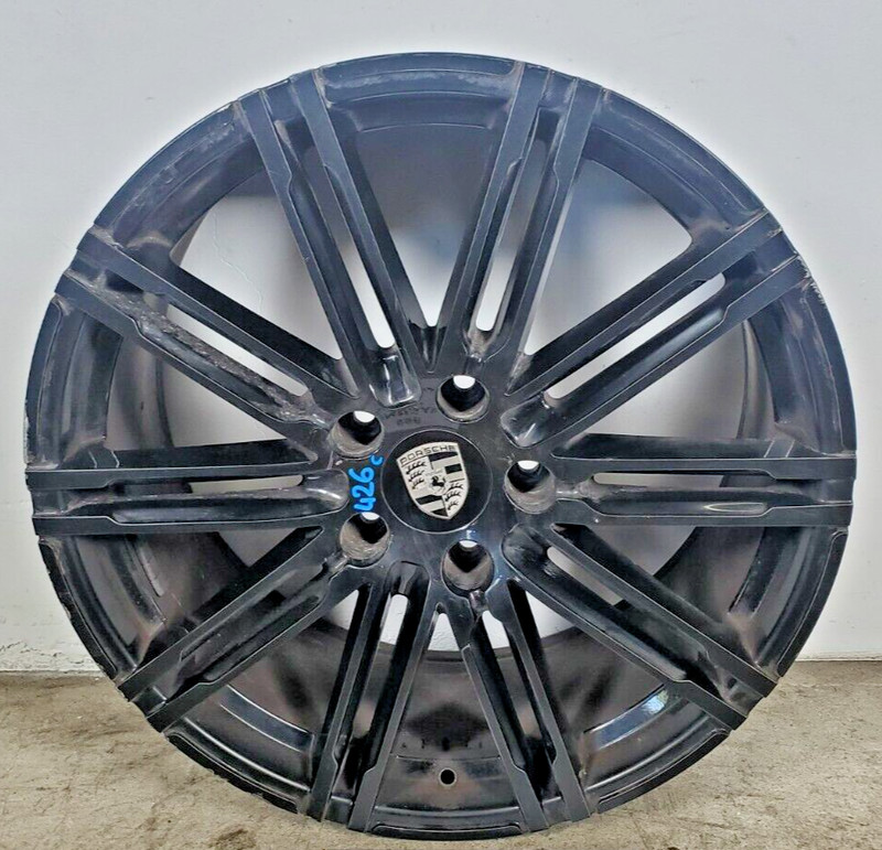✅ 11-18 OEM Porsche Cayenne S 958 20" Rear Wheel Rim R9.5Jx20 ET55 BLACK NOTE*
