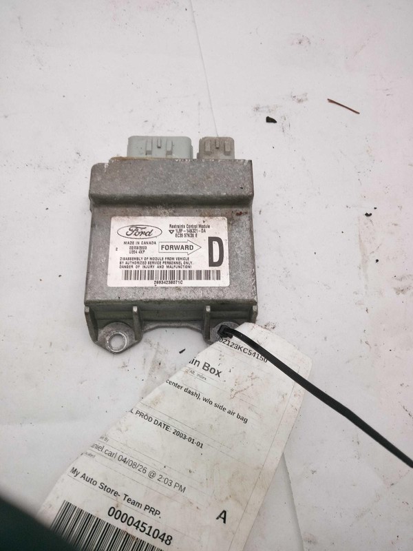 Used Air Bag Module fits: 2003 Ford Escape Air Bag lower center dash w/o side ai