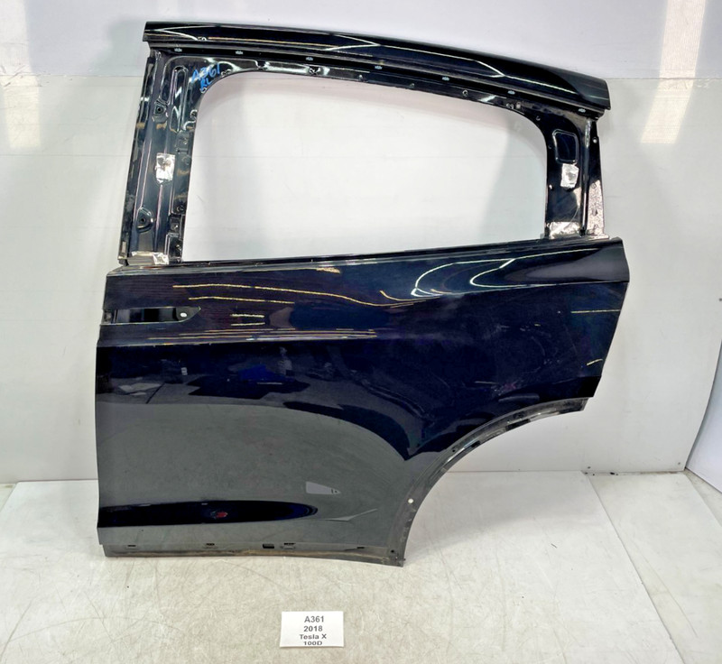 ✅ 2016-2020 OEM Tesla Model X Rear Left Driver Side Door Shell Black PMBL NOTE*