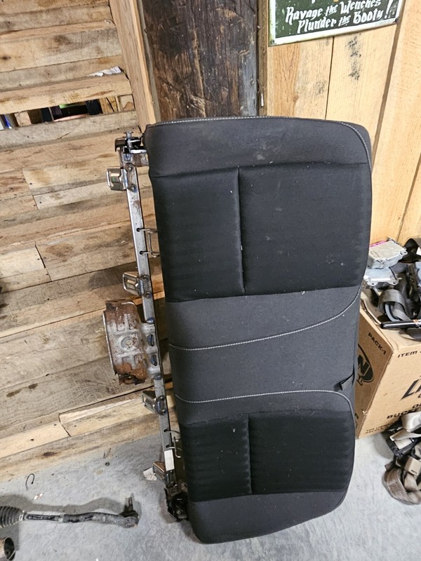 2010-2015 Chevrolet Camaro SS Black Cloth Rear Seats Only Gray Stitching USED GM