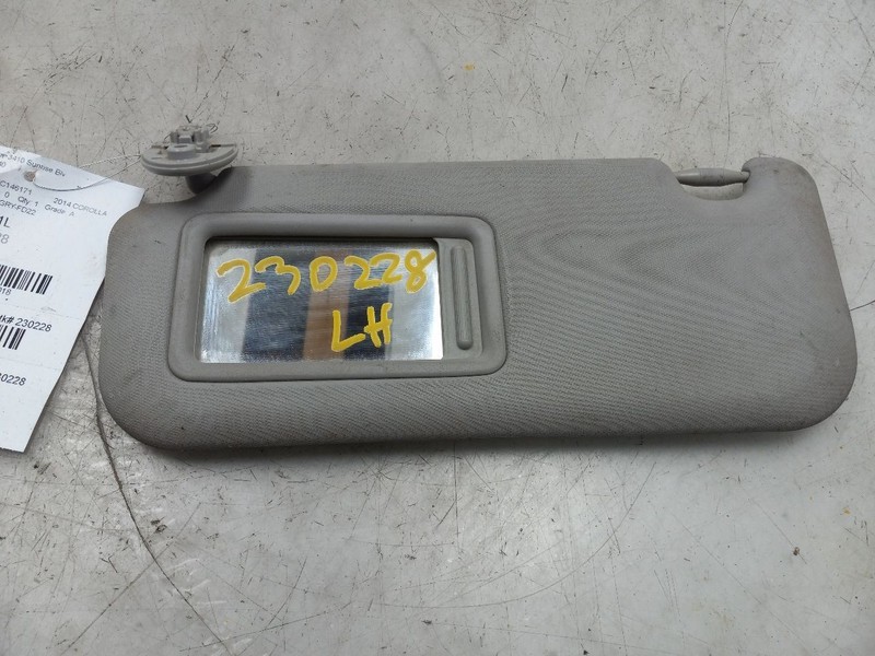 14 15 16 TOYOTA COROLLA DRIVER LEFT SUN VISOR GRY-FD22