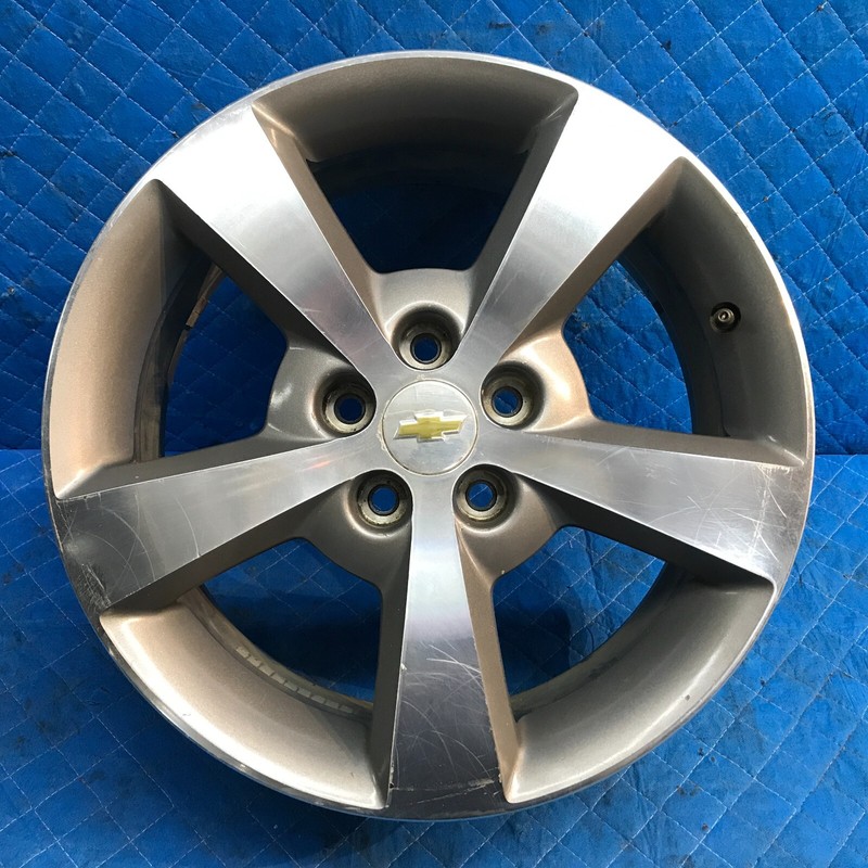 08-12 Chevrolet MALIBU Wheel 17x7 Aluminum 5 Single Spokes Machined Finish 17"