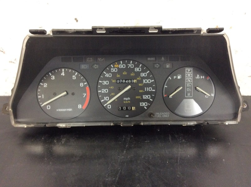 86-89 Accord 2+3Dr DX AT Instrument Cluster Speedo Tacho Meter Gauges 78k OEM