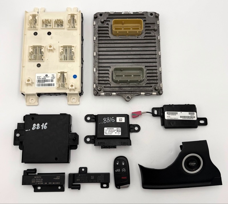 ✅ 2019 RAM 1500 5th ECM BCM WIRELESS KEYLESS MODULE PARK ASSIST IGNITION SET OEM