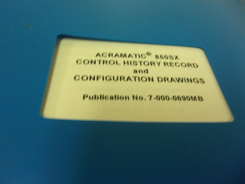 Cincinnati Milacron Acramatic 850SX Control History Record Drawings 7-000-0690MB