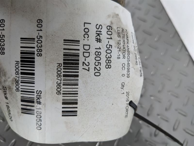 Alternator Hatchback GT ID 373002E200 Fits 11-18 ELANTRA 873606
