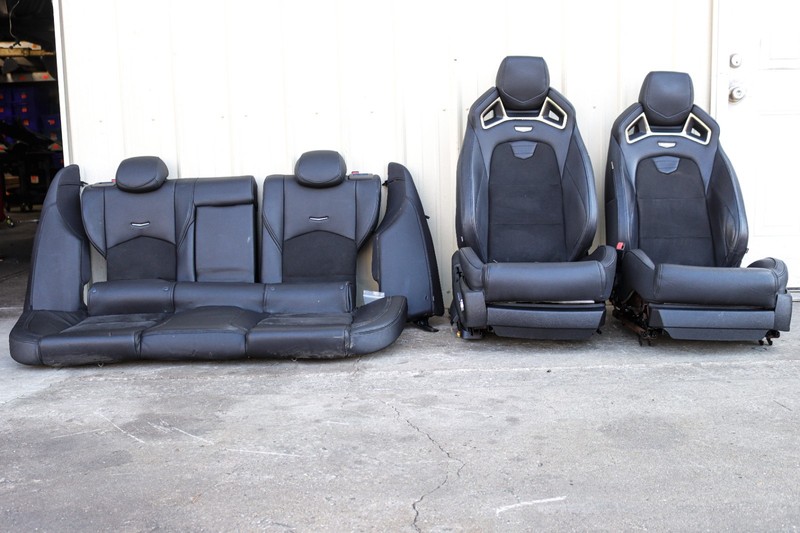 2016-2019 Cadillac CTS-V 6.2L LT4 OEM Recaro Black Front & Rear Seats *USED*