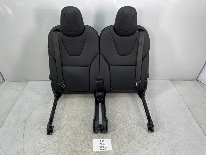 ✅ 16-20 Tesla Model X Rear Right Left Side 3rd Row Upper Cushion Leather Black *
