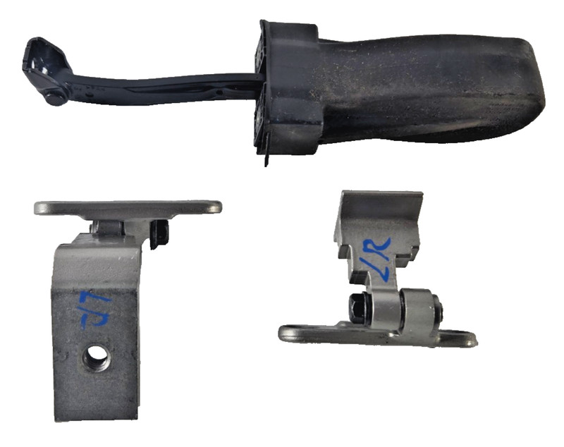 2010 2016 BMW 550i Left Driver Rear Door Upper Lower Hinge Hinges Check Rod OEM