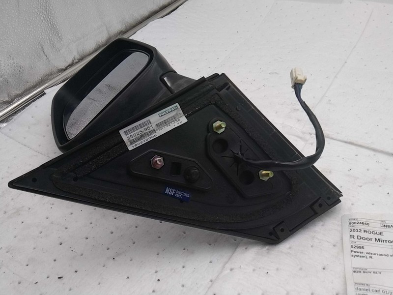 2012 Nissan Rogue Right Door Mirror Assembly Silver OEM 90238 148K Miles
