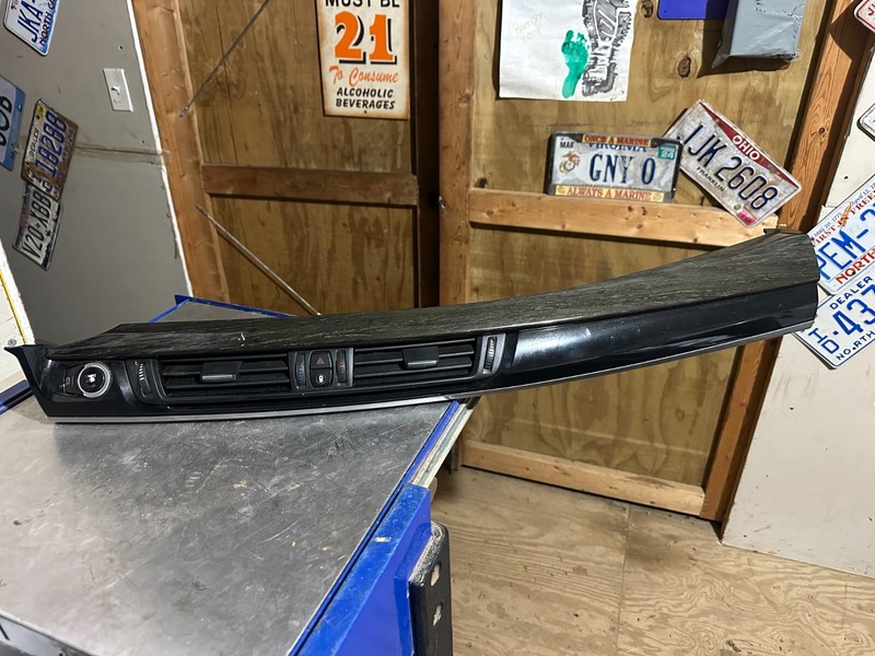 14-19 BMW F15 X5 F16 X6 Center Dashboard Dash Vent Wood Trim Panel w/ Vents