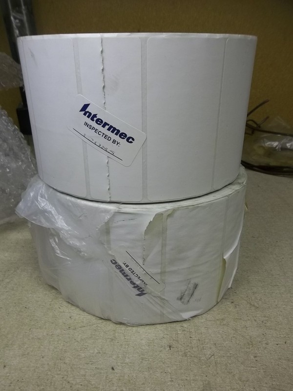 NEW Intermec 2x4 Roll Of Stickers, Lot of 2 Rolls *FREE SHIPPING*