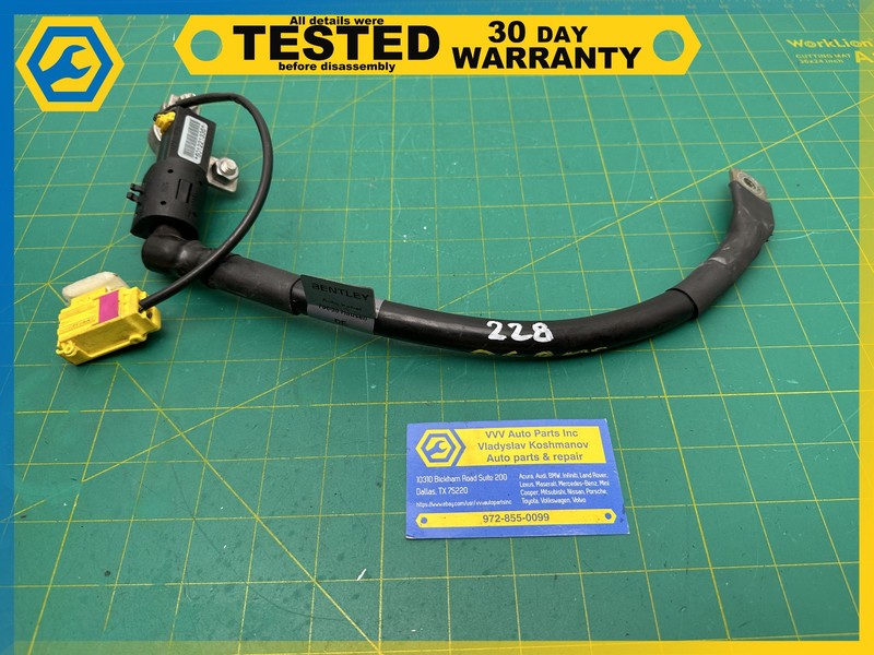 06-12 BENTLEY Flying Spur POSITIVE BATTERY STARTER CABLE OEM