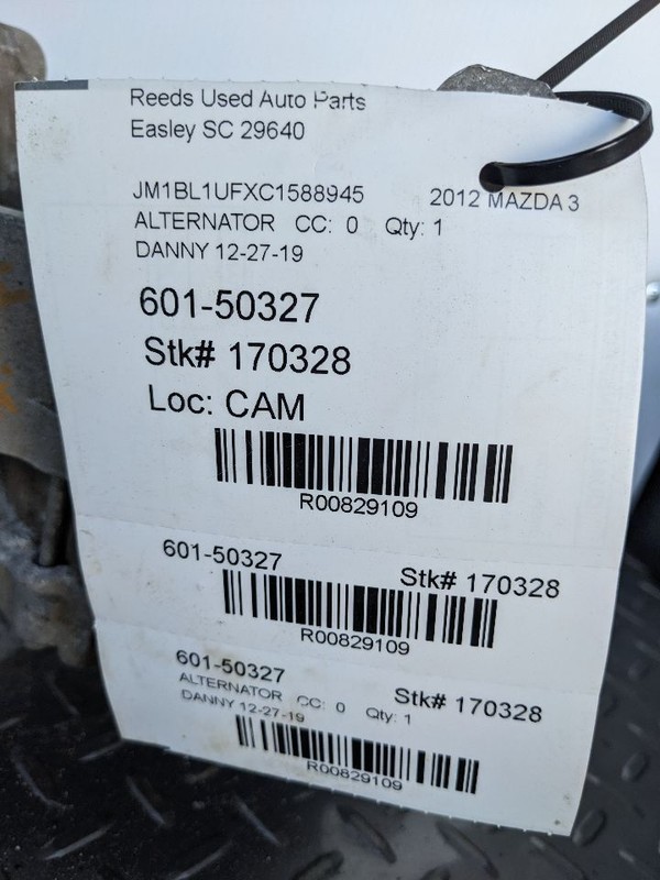 Alternator 5 Speed VIN F 8th Digit Fits 10-13 MAZDA 3 829109
