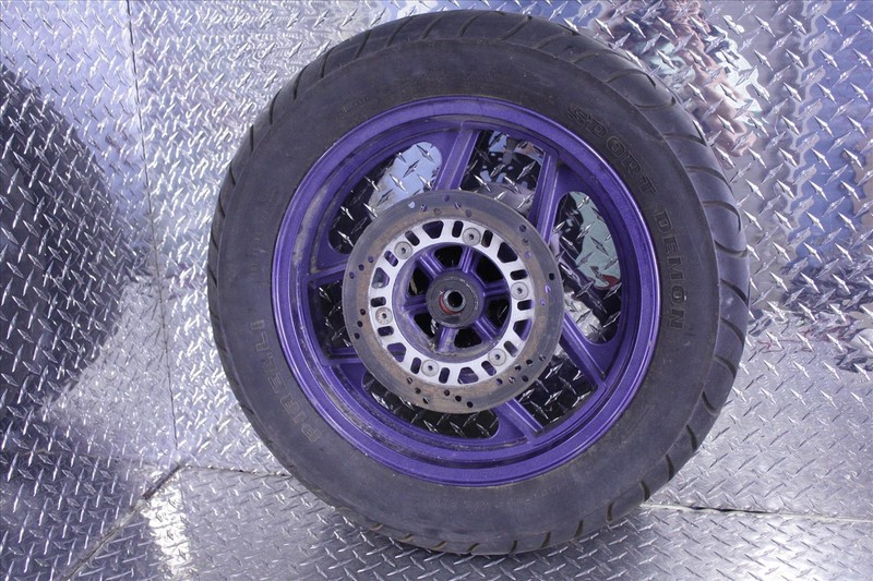 1996 KAWASAKI ZX 600 NINJA REAR WHEEL RIM W/ TIRE BRAKE ROTOR DISC ZX600 96