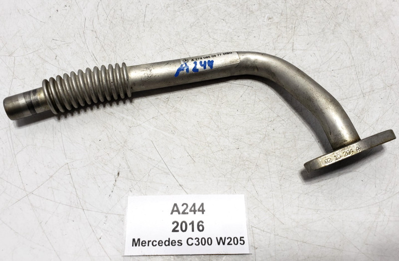✅ 15-20 OEM Mercedes W205 C300 2.0L Turbocharger Oil Return Tube Hose Pipe