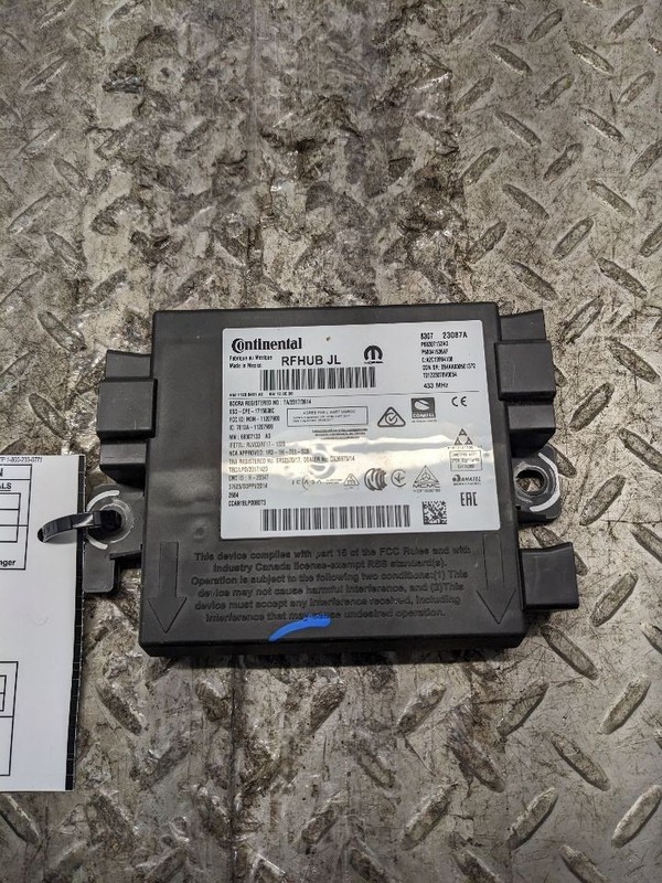 2018 - 2019 JEEP WRANGLER KEYLESS ENTRY RECEIVER HUB CONTROL MODULE OEM 1181536