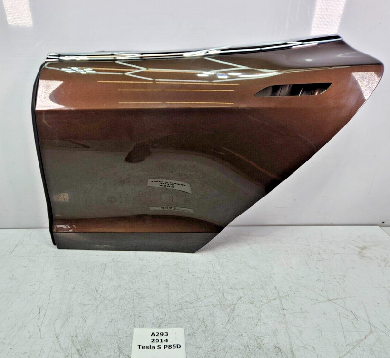 ✅ 12-16 OEM Tesla Model S Rear Left Driver Side Door Shell Panel Brown PMAB