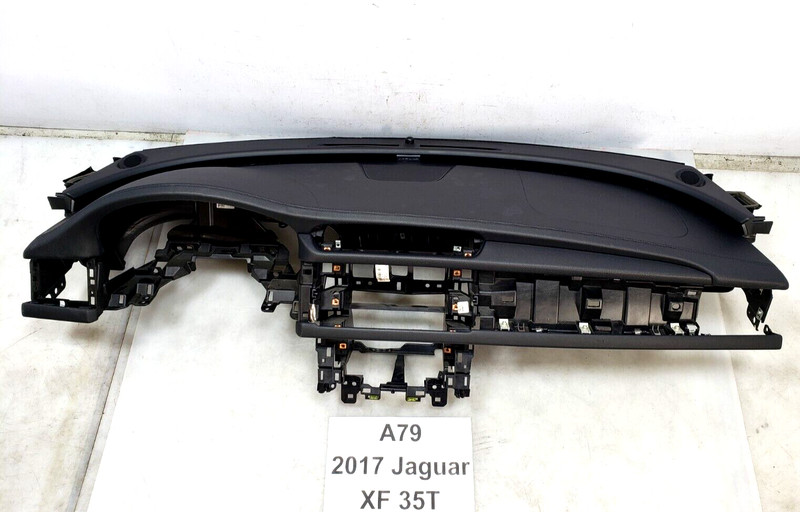 ✅ 2017-2020 OEM Jaguar XF 35t Dashboard Cover Instrument Panel Black Jet Leather