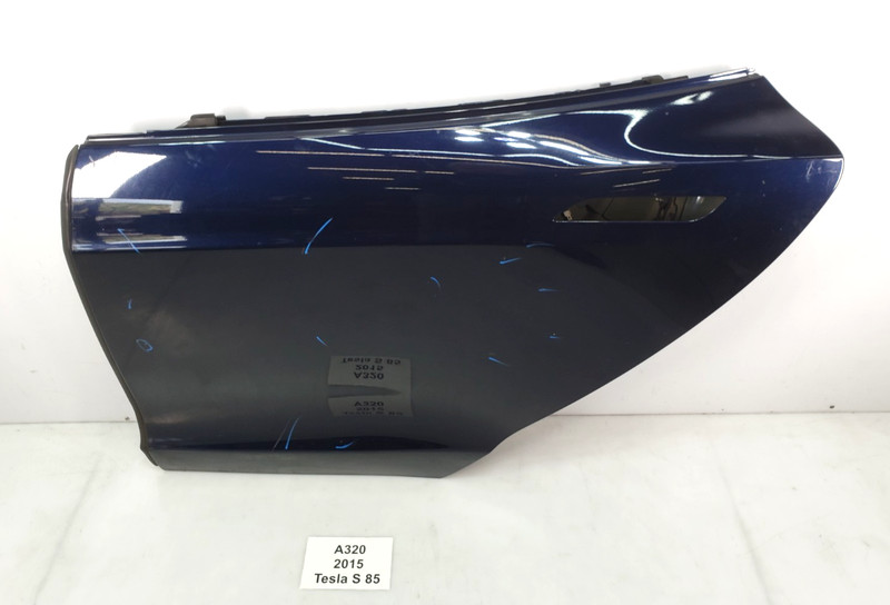 ✅ 12-16 OEM Tesla Model S Rear Left Driver Side Door Shell Panel Blue PMMB NOTE*
