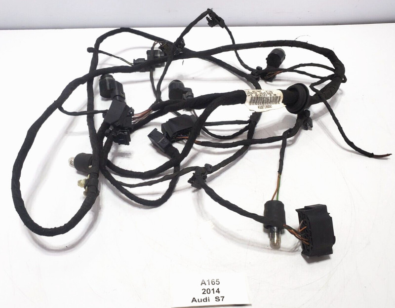 ✅ 13-15 OEM Audi S7 Rear Parking Distance Sonic Sensors PDC Wire Harness Black