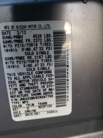 2012 Nissan Rogue Speedometer Gauge OEM Grey 124k Miles K56010 6 Month Warranty