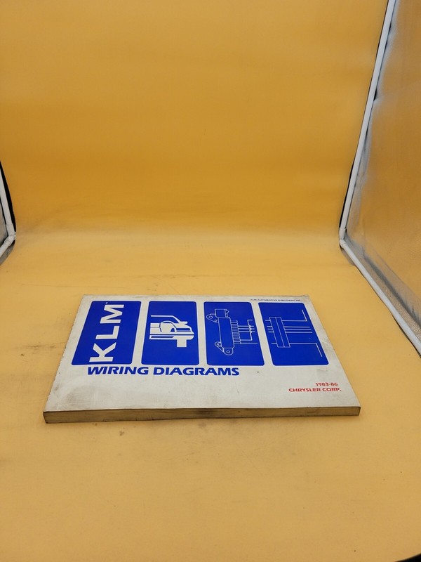 1983-86 KLM CHRYSLER WIRING DIAGRAMS GUIDE MANUAL BOOK CHARGER LEBARON RELIANT K