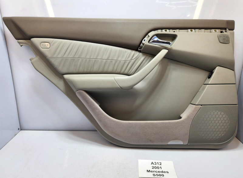✅ 00-06 OEM Mercedes W220 S500 Rear Left Driver Door Trim Panel Leather