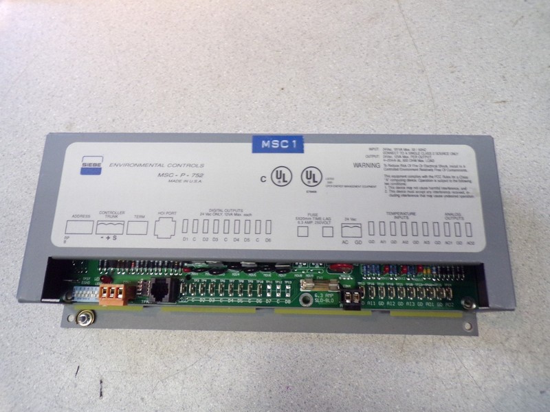 Siebe MSC-P-752 Environmental Controls 24VAC 101VA 50/60Hz Controller