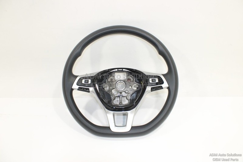 2022-25 VOLKSWAGEN JETTA LEFT DRIVER STEERING WHEEL BLACK LEATHER OEM 17A419091