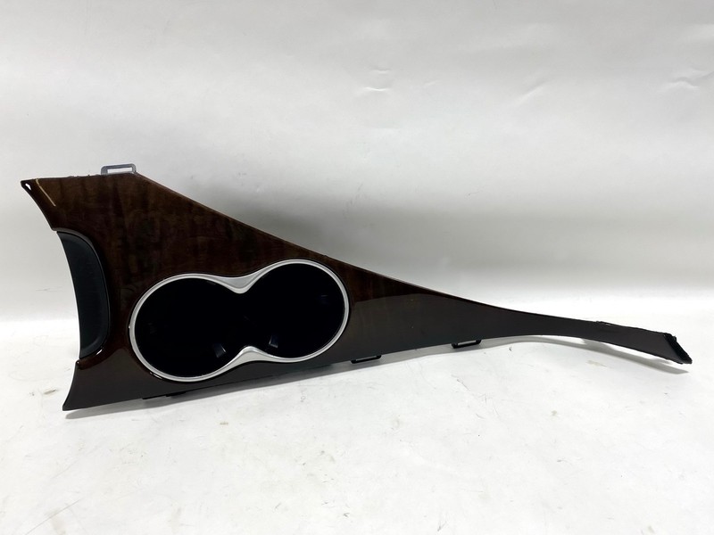 14-17 INFINITI Q50 CENTER CONSOLE CUP HOLDER COVER PANEL TRIM WOOD OEM