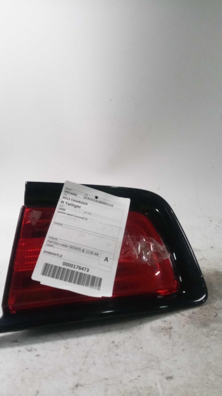 2013 Dodge Charger Right Tail Light Assembly Black OEM Used 392052 193K Miles