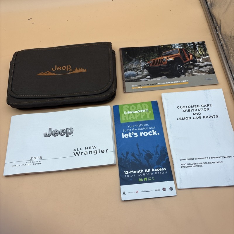 2018 JEEP WRANGLER OWNERS MANUAL Essential Guide Set