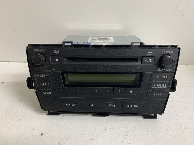 2010-2011 Toyota Prius NON-NAV 51883 Radio Stereo 86120-47290 Disc Aux
