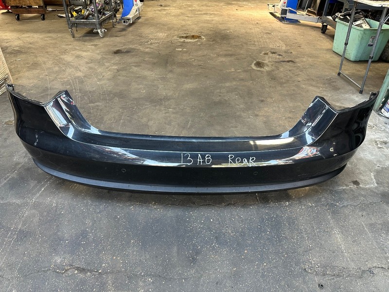 11-14 Audi A8 QUATTRO REAR BUMPER COVER W/ SENSORS AND HARNESSBlack OEM