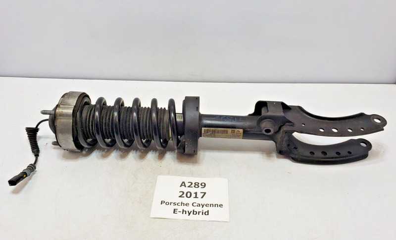 ✅15-18 OEM Porsche Cayenne 958 E-Hybrid Front Left Driver Strut Shock Spring