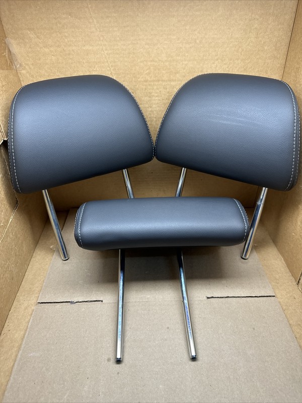 2015-2019 SUBARU LEGACY SEDAN REAR HEAD REST HEADREST SET BLACK LEATHER OEM