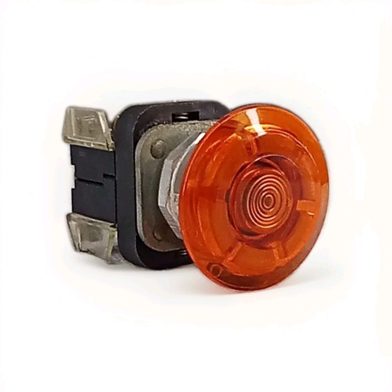 Allen-Bradley 800T-FXNQ10XA7 Ser. N Amber Pushbutton Mushroom Cap (NO BULB)