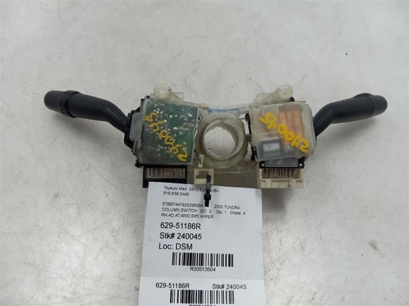 00 01 02 03 04 05 TOYOTA TUNDRA PASSENGER COLUMN SWITCH WITH INTERMITTENT WIPER