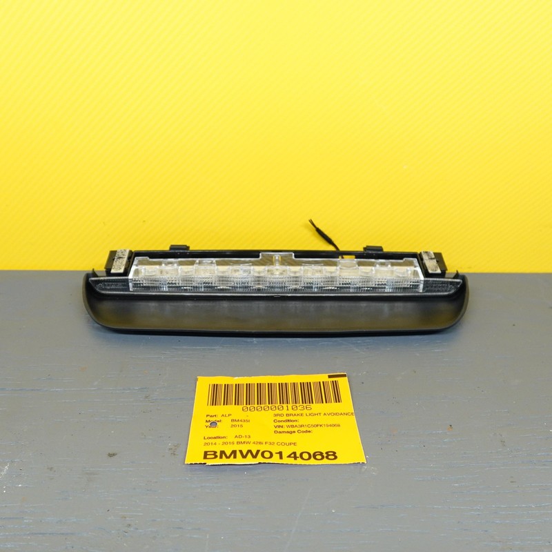 2014-2018 Bmw 435i F32 F33 F36 Coupe Rear Third 3rd Brake Light Lamp 7296107 Oem