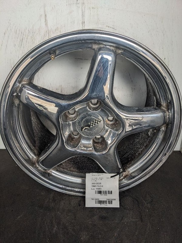 Wheel 17x9-1/2 Rear 5 Spoke Silver Fits 94-96 CORVETTE 1179339