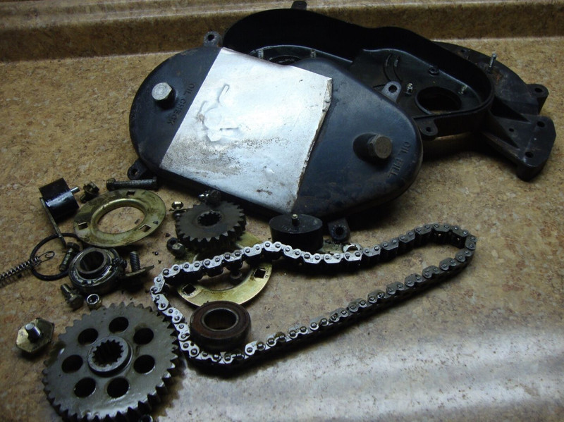 1984 Arctic Cat EL Tigre 6000 500 Snowmobile Spirit Engine Chain Case Gears F12