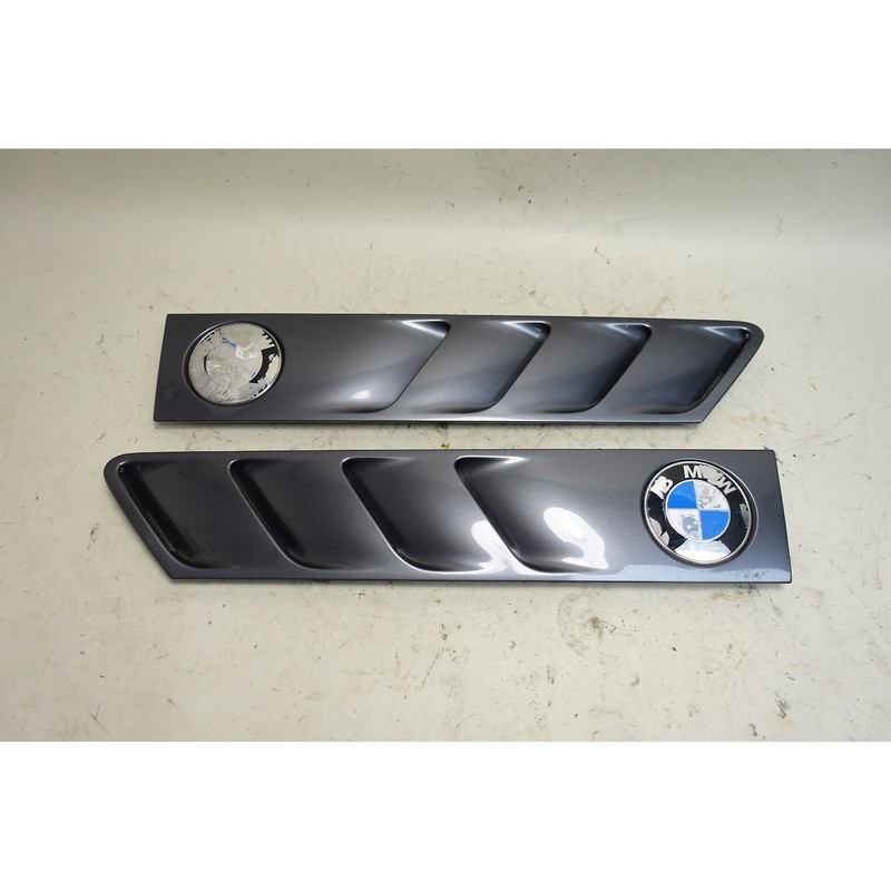 1996-2002 BMW Z3 Roadster Coupe Side Cowl Hood Grille Pair Steel Grey OEM
