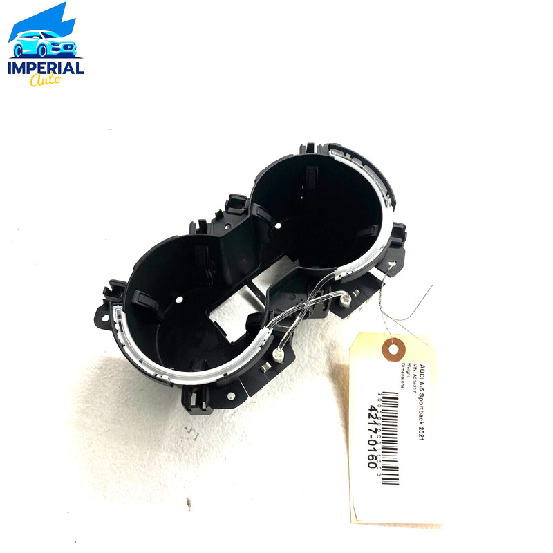 20-23 AUDI A5 CENTER CONSOLE DUAL CUP HOLDER CUPHOLDER INSERT W/ILLUMINATION